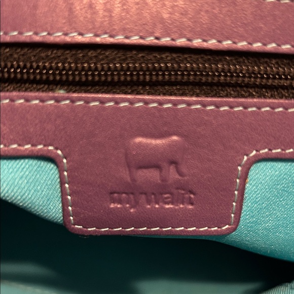 MyWalit Vintage Black and Purple Leather Bag - Picture 13 of 15